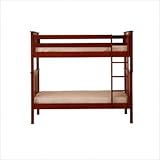 Base Camp Twin over Twin Bunk Bed with Vertical Ladder / Guard Rail in Cher ....