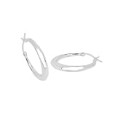 Sterling Silver Graduated Hoop Earrings