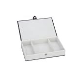Reed & Barton Pyramid Large Bracelet and Necklace Box, 3 Compartments, Size 10-3/4 by 7 by 2