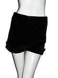 L.A.M.B. High Waist Velvet Mini Shorts in Black