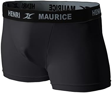 H2H SPORT Men's Skin Tights Compression Base Layer Basic Color Boxer Brief BLACK US XL/Asia XXL (KMMU033)