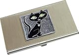 Black Pretty Kitty Business Card Case