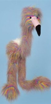 Childrens Toyshop  Toys : Rainbow Flamingo Large Marionette (B920)