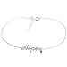 Jewelry : Sterling Silver Hope w/ Star Charm Anklet
