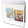 Londons Times Funny Famous Cartoons - DaVinci Cold and DaVinci Hot but No DaVinci Code - Greeting Cards-12 Greeting Cards with envelopes