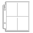 10 (Ten) Ultra PRO 4 Pocket Mini Pages (214-D) Designed for Zippered Album UPR 81228
