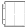 10 (Ten) Ultra PRO 4 Pocket Mini Pages (214-D) Designed for Zippered Album UPR 81228