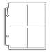 10 (Ten) Ultra PRO 4 Pocket Mini Pages (214-D) Designed for Zippered Album UPR 81228