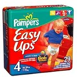 Pampers Easy Ups For Boys, Jumbo Pack, Size: 4 – 29 / Pack, 4 Packs
