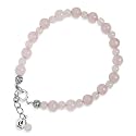 Rose Quartz Pink Beaded Bracelet