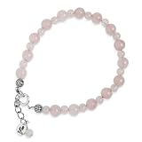 Rose Quartz Pink Beaded Bracelet