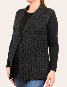 Motherhood Maternity: Sleeveless Cable Knit Maternity Sweater