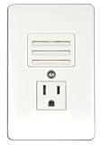 American Lighting RNLS-3 Louvered Recessed Night Lite, Includes Three .25-Watt White LED's and 1 120 Volt Receptacle