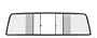 CRL Duo-Vent Four Panel Truck Slider with Clear Glass for 1960-1966 Small Window GMC/Chevy Truck