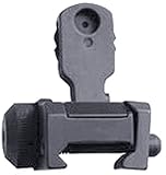 M16/AR15 Flip Up Single Plane Dual Aperture Rear Sight Black thumbnail