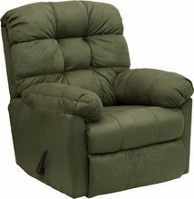 Flash Furniture HM-400-PADDED-SAGE-GG Contemporary Padded Sage Microfiber Rocker Recliner, Green