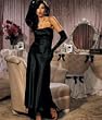 Charmeuse Long Gown With Double Rhinestone Straps