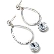 Clear Rhinestone Tear Drop Post Earrings Fashion Jewelry