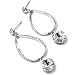 Clear Rhinestone Tear Drop Post Earrings Fashion Jewelry