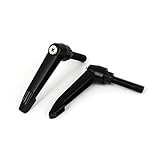 uxcell 調節可能なクランプハンドル　M10x40mm　80mm長い　ブラック　2枚入り