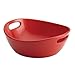 Rachael Ray Serveware 10-Inch Round Stoneware Serving Bowl, Red