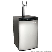 EdgeStar Full Size Stainless Steel Dual Tap Kegerator & Draft Beer Dispenser -