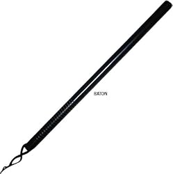 Gungfu Rattan Escrima Grooved Handle - Color: Black, Size: 26 inches x 1.5 inches