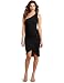 Wrapper Women's One Shoulder Gathered Dress, Black, Medium/8