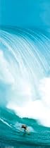Wave Rider (Surfing Big Wave, Door) Art Poster Print - 21" X 62"
