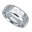 Stainless Steel Ring with Design - Size: 8-12