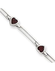 14k Gold White Gold 2.9ct. Garnet Bracelet