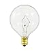 Triangle Bulbs T20633-10 (10 pack) - 60G16.5/CL, 60 Watt, G16.5 Decorative Globe, 120 Volt, Clear, E12 Candelabra Base Incandescent Light Bulb, 10  Pack