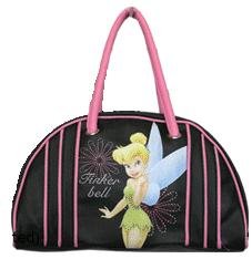 Tinkerbell Handbag Purse in Black & Pink