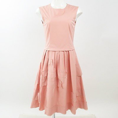 (フォクシーニューヨーク) FOXEY NEWYORK ピンクノースリワンピース38 中古