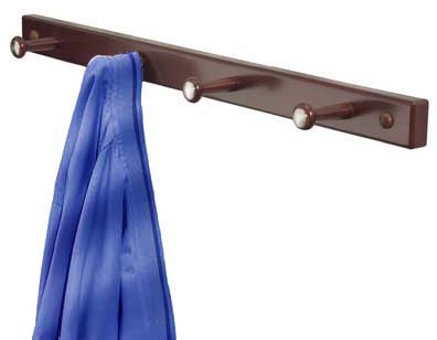 Coat Rack with 4 pegs (Espresso Stainless Steel) (2
