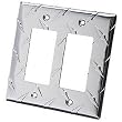 On The Edge 790032 Diamond Plate Double GFI Light Switch