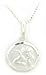 Cherub Angel Solid Sterling Silver Necklace title=