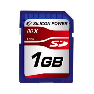シリコンパワー SDメモリーカード 80倍速 1GB 永久保証 SP001GBSDC080V10