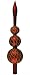 13" Matte Burgundy Finial Vintage Glass Christmas Tree Topper