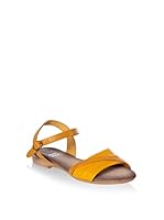 JULIE JULIE Sandalias planas (Mostaza)