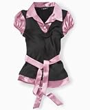 BCX Girls Layered Charmeuse Shirt with Vest