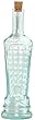 Spanish Recycled Glass Empire Bottle with Cork 11"H 14oz Set / 4