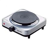 Aroma AHP-303SB Single Hot Plate, Silver and Black by Aroma