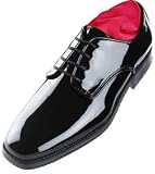 Mens Black Tuxedo Shoes Lace-Up Formal Shoes After 6 Radio City ST007 Dress Shoes