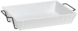 13-3/4-Inch Rectangular Dish with Iron Rack