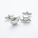 Cup & Tea for the Man who loves a Cuppa - Mens Gents Novelty Designer Fashion Cufflinks - Includes Gift Box