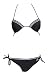 Adidas Lycra Damen Neckholder Bikinis Triangel Bademode Strandbikinis Triangelbikinis Badebekleidung Strandbekleidung Oberteile tops Neckholderbikinis schwimmen Frauen schwarz weiß 40