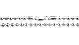 Sterling Silver 2MM Bead Chain Necklace - size 16