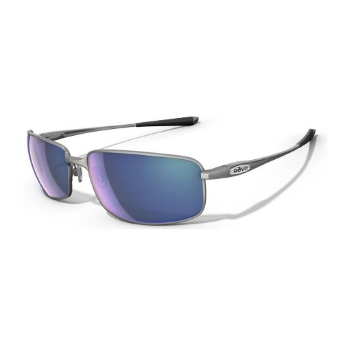 Revo Men's Efflux RE8002-03 Polarized Square Sunglasses,Titanium Frame/Cobalt Lens,one size