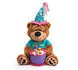Adorable Happy Birthday Teddy Bear With Cake That Plays "Happy Birthday To You" Great Gift Item